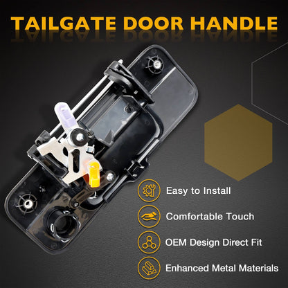 Metal Tailgate Handle Latch w/ Lock Cylinder & Key For 07-13 Toyota Tundra 81213