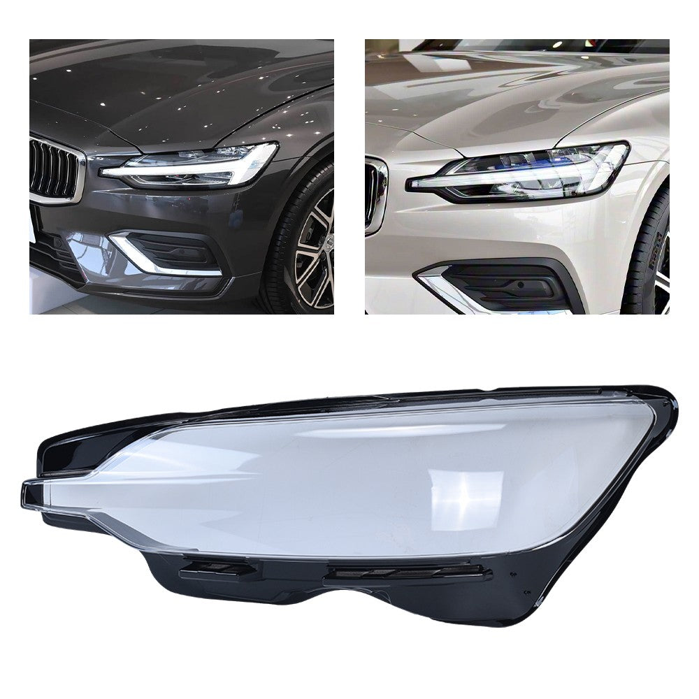 Left Side For Volvo S60 2019-2024 Clear Headlight Lens Headlamp Glass Cover 1Pcs