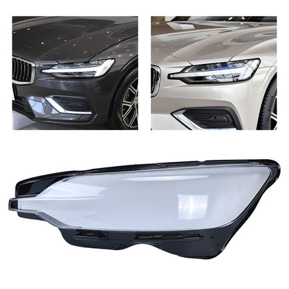 Left Side For Volvo S60 2019-2024 Clear Headlight Lens Headlamp Glass Cover 1Pcs