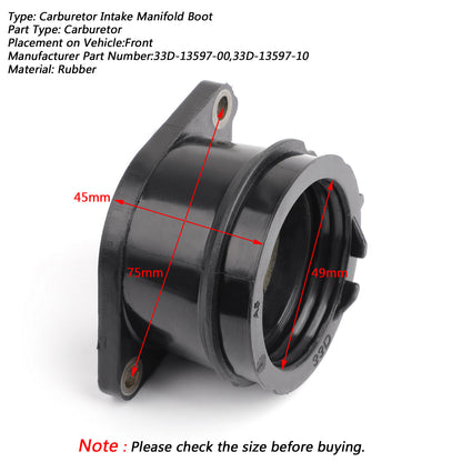 Rubber Throttle Body Intake Manifold Boot For Yamaha YZ450F 10-17 WR450F 2016