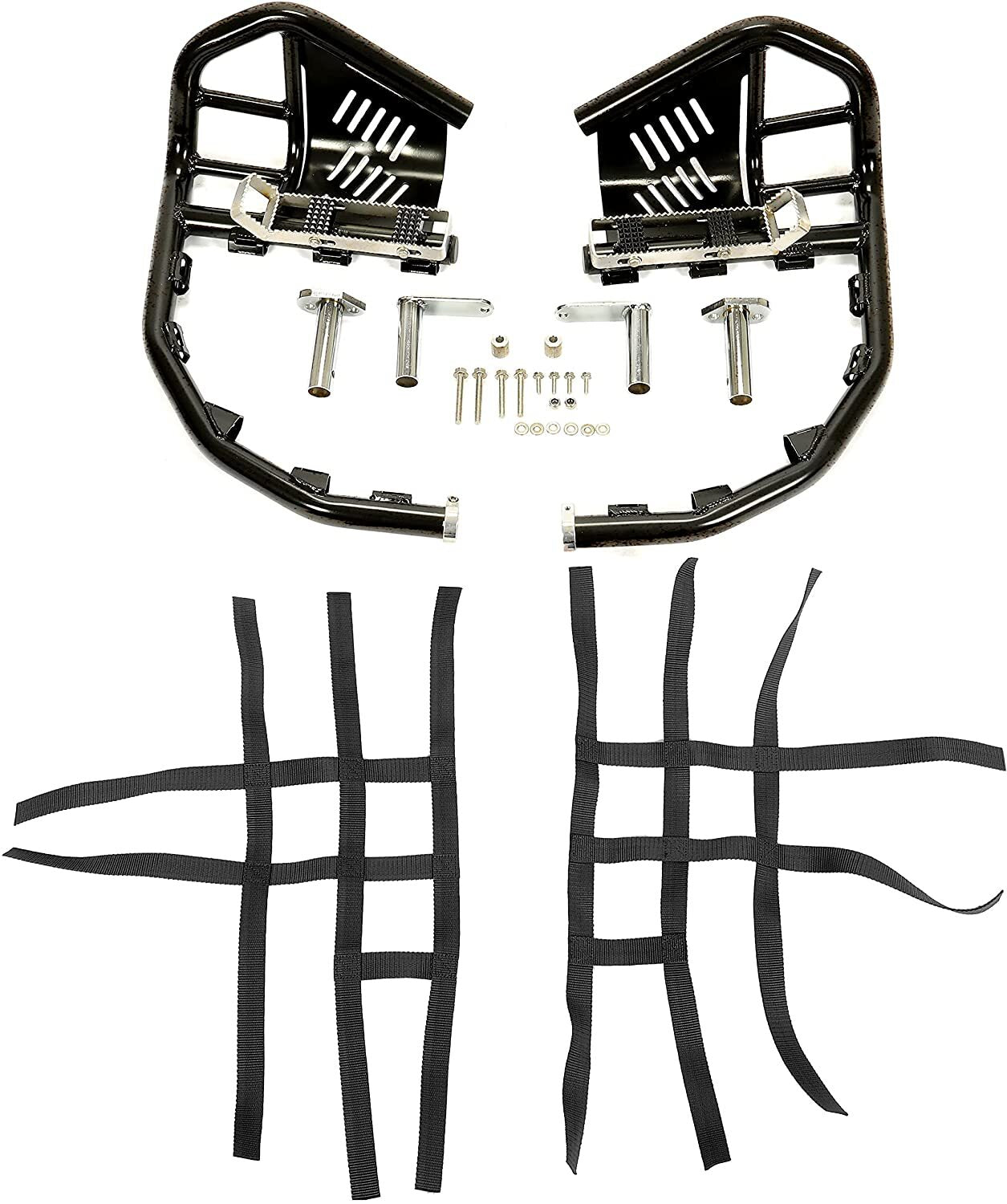 Solid Spare Nerf Bars W/ Nets Pro Peg Bars For Honda Sportrax 400 TRX 400EX 400X All Years