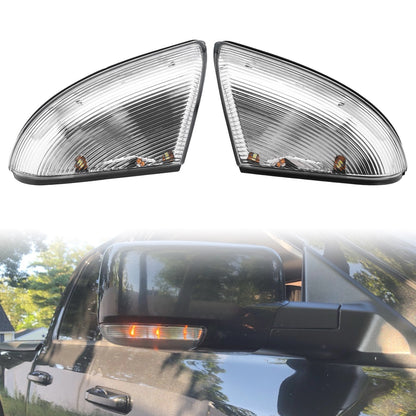 2Pcs LED Mirror Turn Signal Lights Puddle Lamps For 2009-18 Dodge Ram 1500 2500