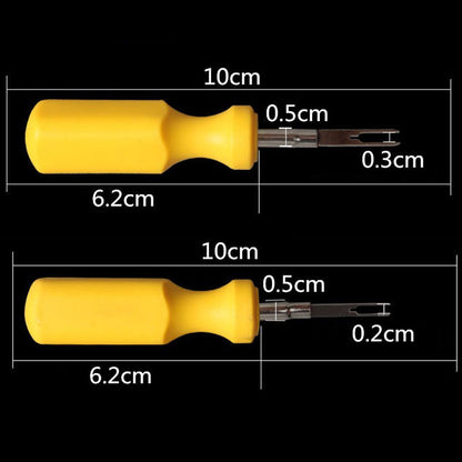 2 PCs 2+3mm Car Terminal Removal Tool Kit Wiring Connector Pin Release Puller
