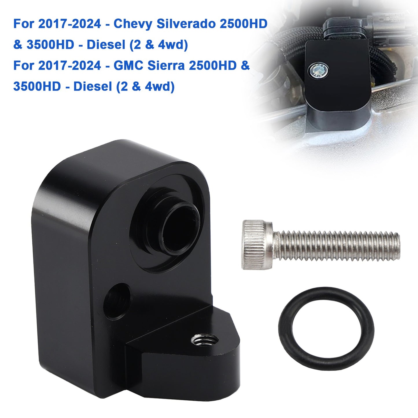 Temperature Air Intake Sensor Spacer Kit For 2017-2024 Chevy GM 6.6L Diesel US.