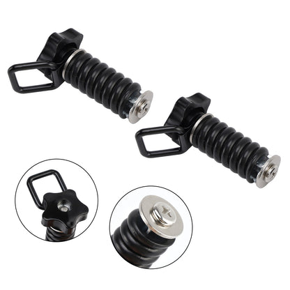 2X Tie Down Anchor With D-Ring 1" Black Black For Polaris Rzr 570 800 900 1000