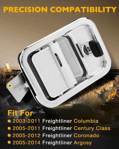 Front Right Exterior Door Handle w/Lock Cylinder Fit 03-14 Freightliner Columbia