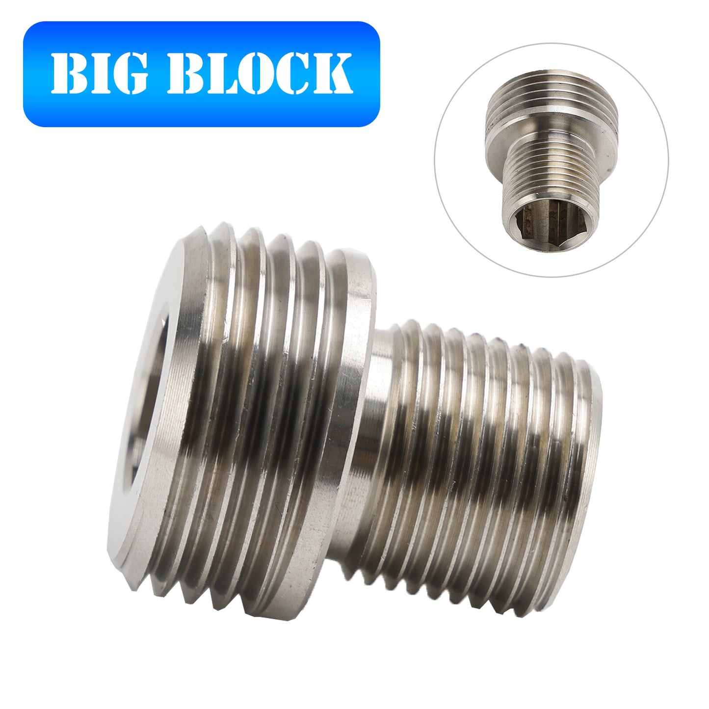 Big Block Oil Filter Insert Adapter BBF 429 460 385 series 400M for Ford