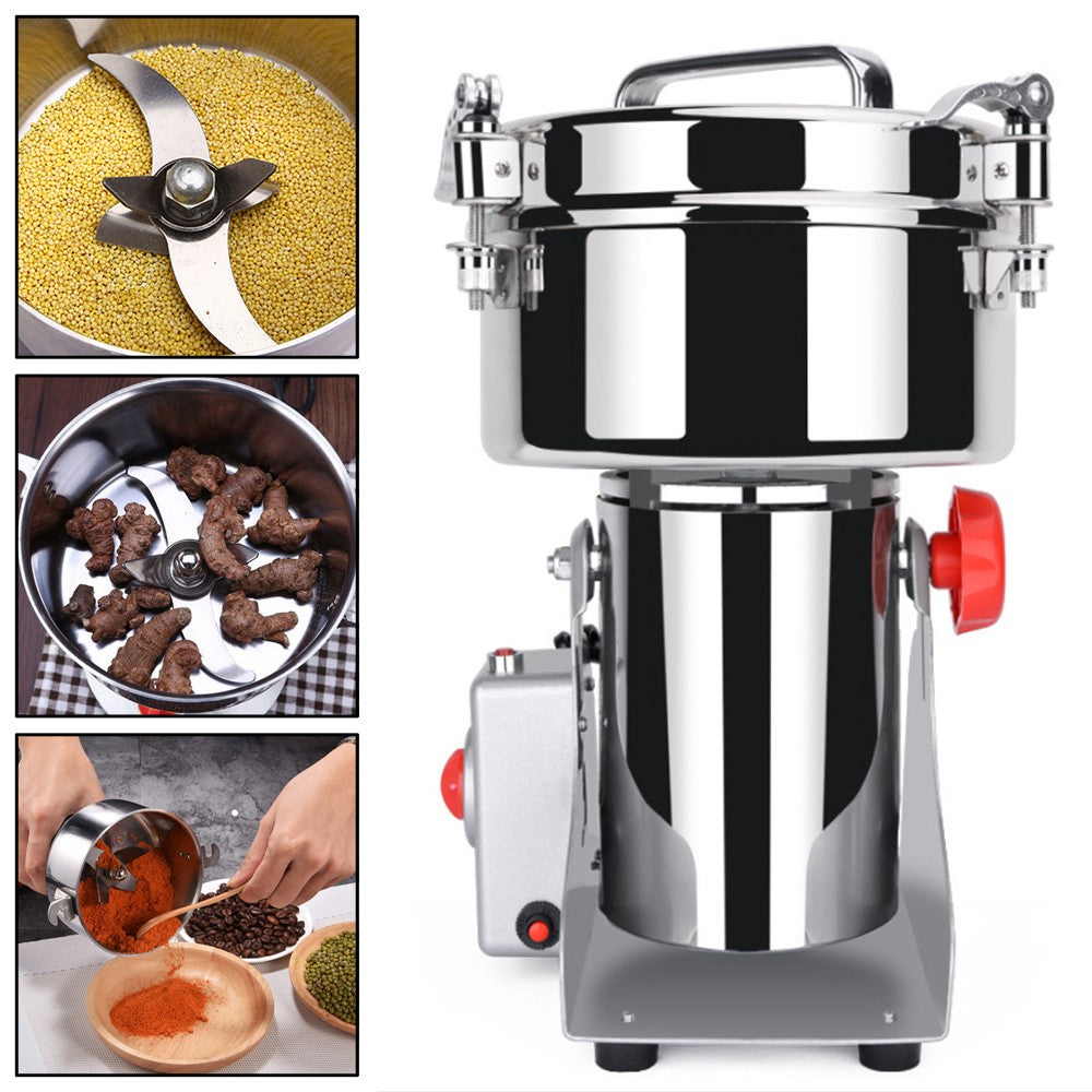 700g Herb Grain Grinder Electric Mill Cereal Machine-Highpeed/Durable Life
