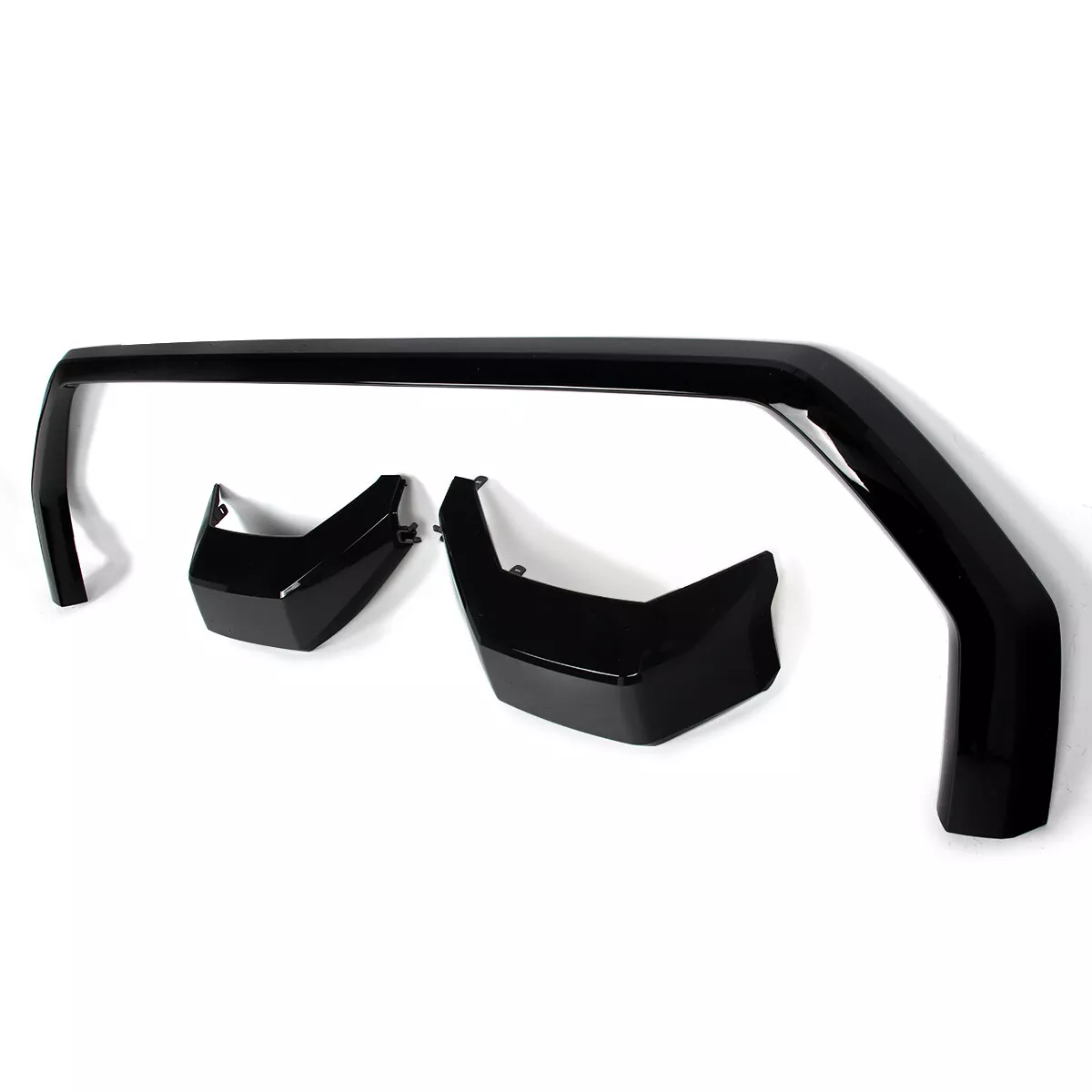 3PCS Glossy Black Front Grille Trim Molding Set For Toyota Tundra 2022 2023 2024