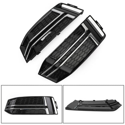 Pair Front Fog Light Cover fit AUDI A4 B9 S-LINE 2016-2018 Bumper Grille US