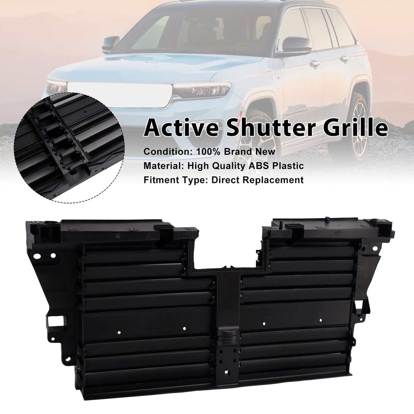 Active Shutter Grille 68508765AB Fit Jeep Grand Cherokee 2021-2026