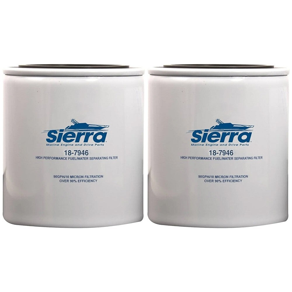 Solid Spare Sierra Marine 18-7946 Water Separating Fuel Filter - 2 PACK