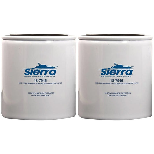 Solid Spare Sierra Marine 18-7946 Water Separating Fuel Filter - 2 PACK