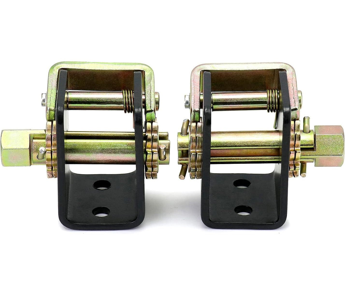 1 Left+1 Right 2" Tow Dolly Lashing Winch Truck Rack Ratchet Tie Down Binder