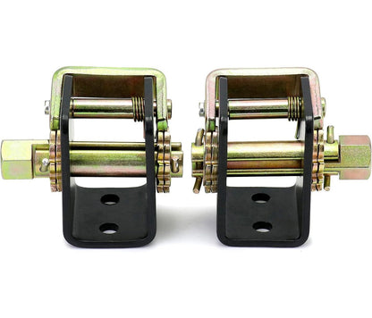 1 Left+1 Right 2" Tow Dolly Lashing Winch Truck Rack Ratchet Tie Down Binder