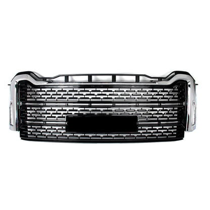 Front Bumper Grille Black w/Chrome Trim Fit GMC Sierra 2500 HD/3500 HD 2020-2023