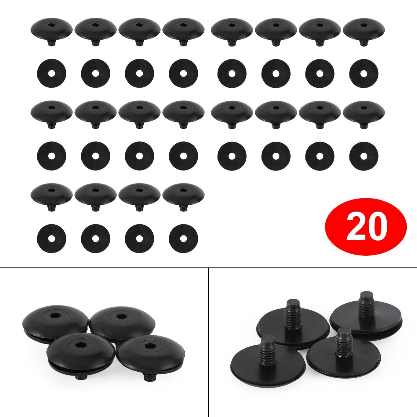 20PCS Roof Rack Hole Bolt Screw W/ Seal Gasket Fit Ford Transit Custom 2012-2021