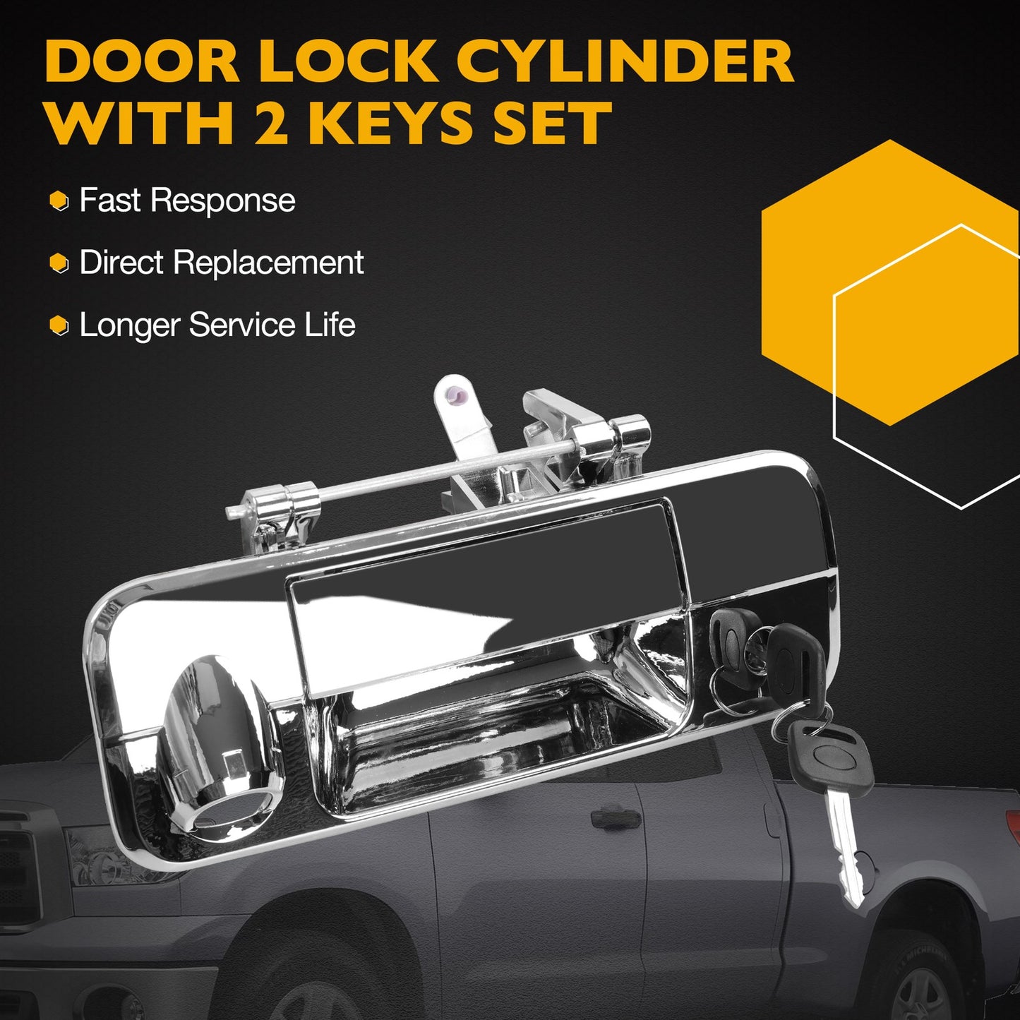 Tailgate Handle Latch w/ Lock & Camera Accessories Kit For 2007-13 Toyota Tundra