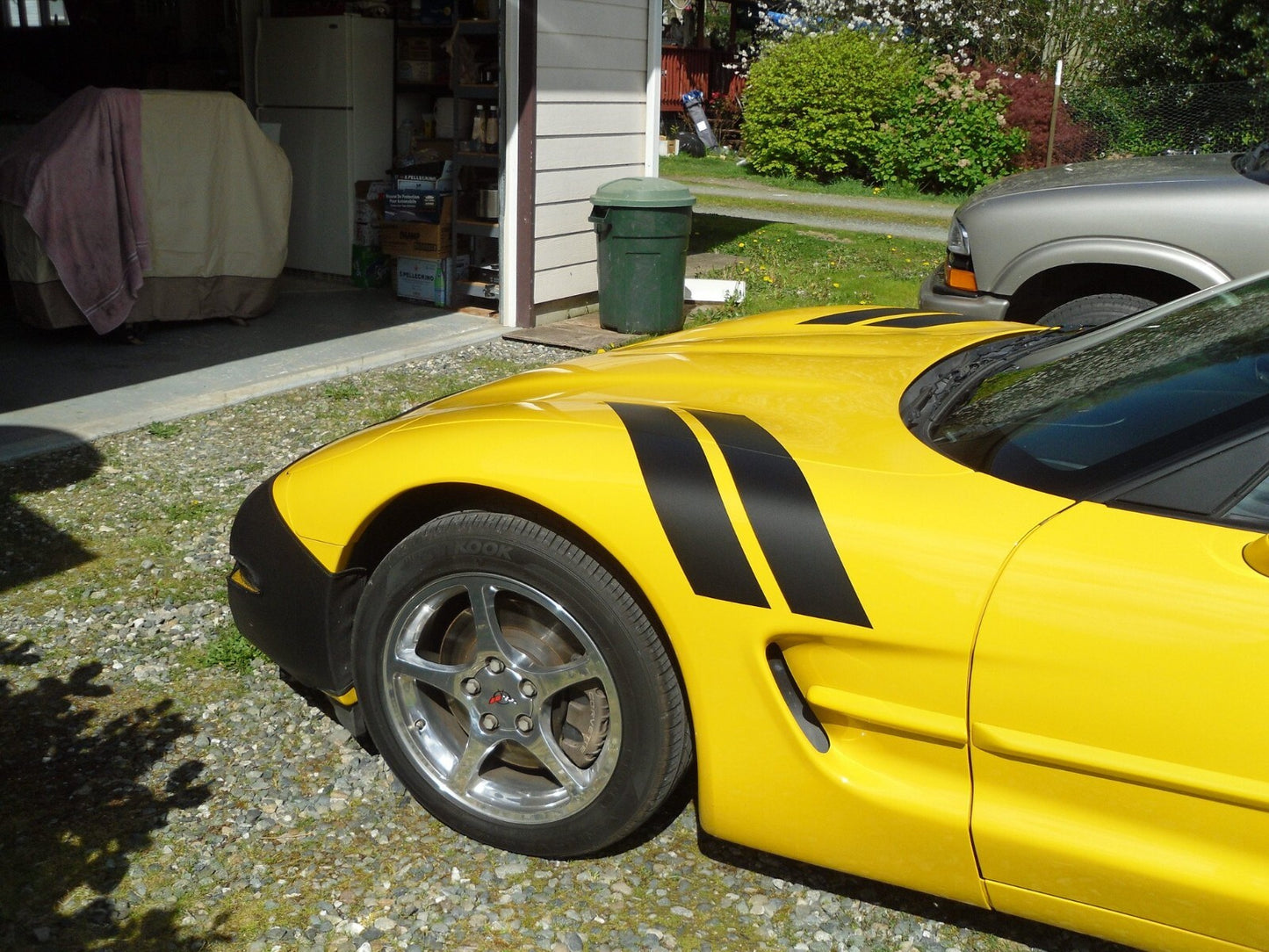 4" Fender Stripe Hash Mark Stripe Decal Graphic Kit For Chevy Corvette C5 C6
