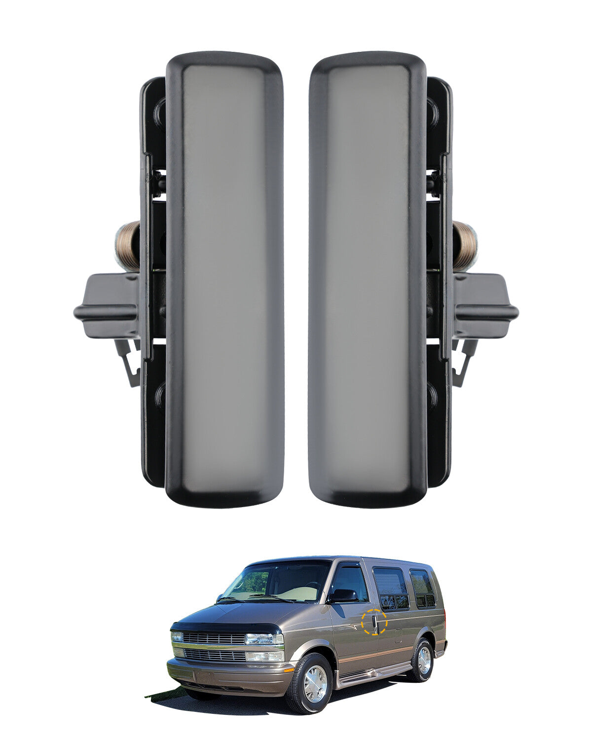 Metal Exterior Door Handle Driver & Passenger Side Set For 85-05 Chevy Astro GMC