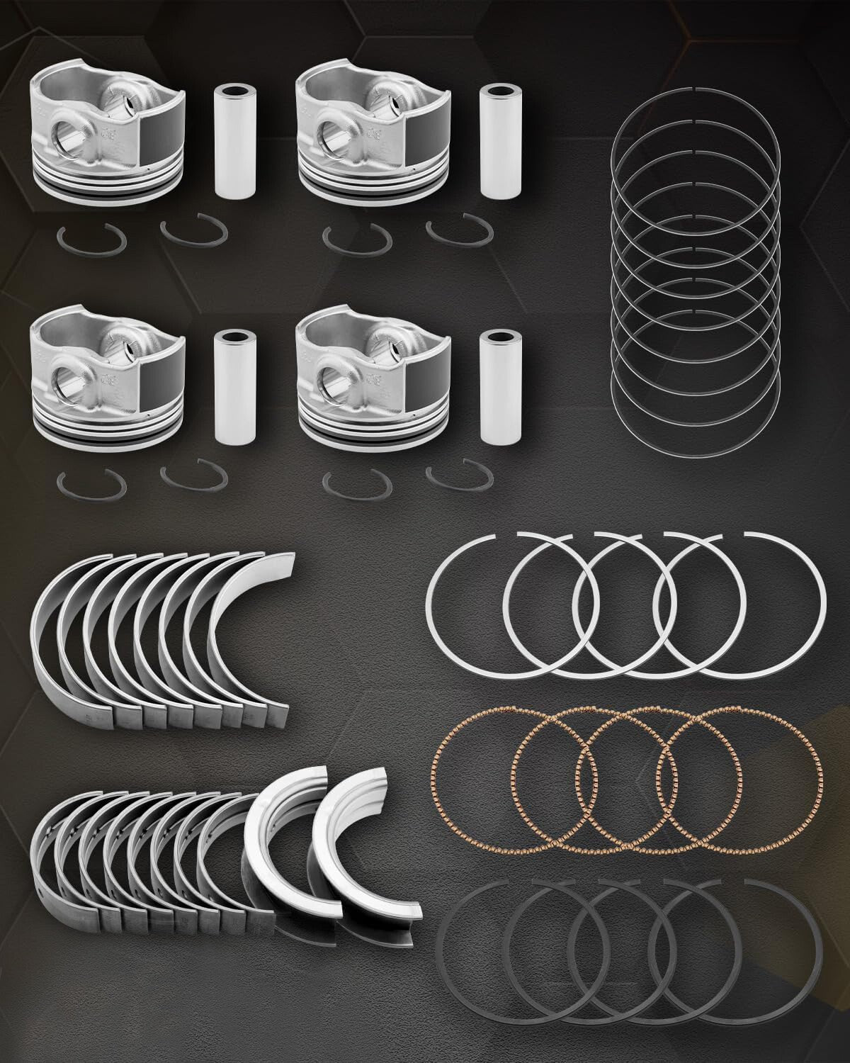 Head Gasket Piston Rings Timing Chain Kit For 11-16 Chevy Sonic Cruze Buick 1.4L