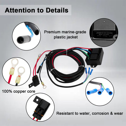 AHJRELAYKIT-2-DP Hydraulic Jack Plate Relay Wiring Harness Kit For Atlas Series