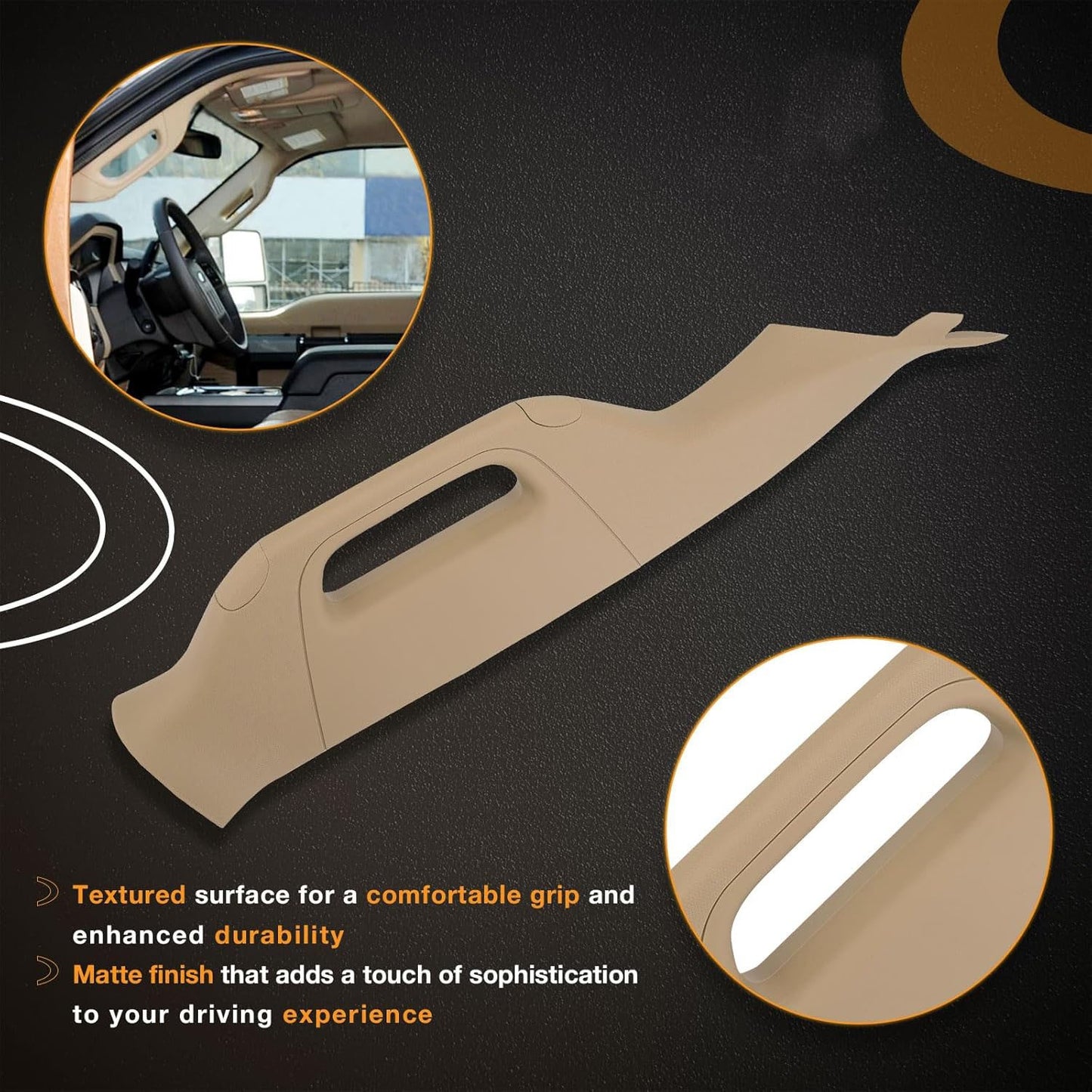 A Pillar Grab Handle Fit 2011-16 Ford F250 F350 F450 F550 Beige BC3Z-2503598-AA