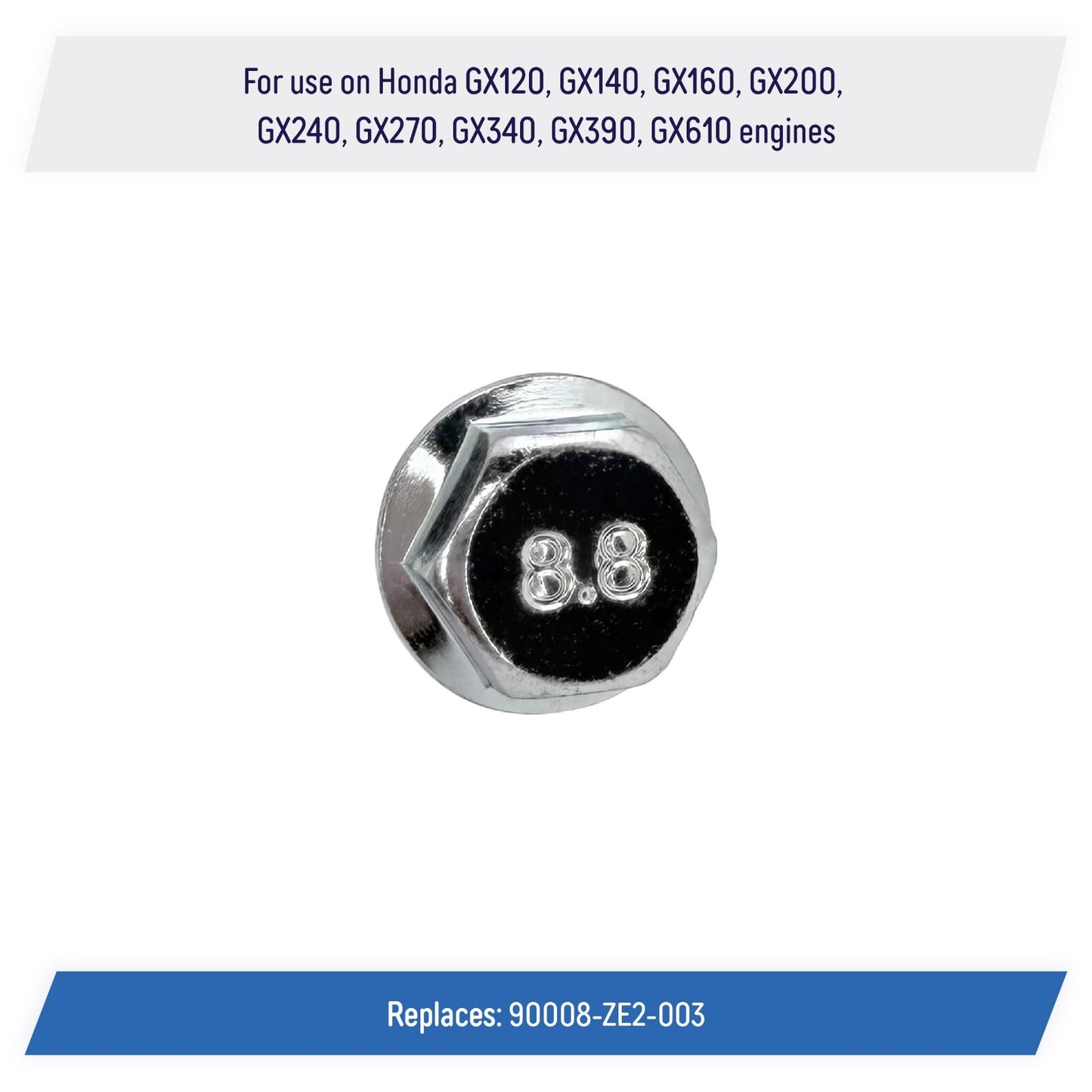 (6) Recoil Starter Flange Bolts 6x10 for Select Honda GX Engines, 90008-ZE2-003