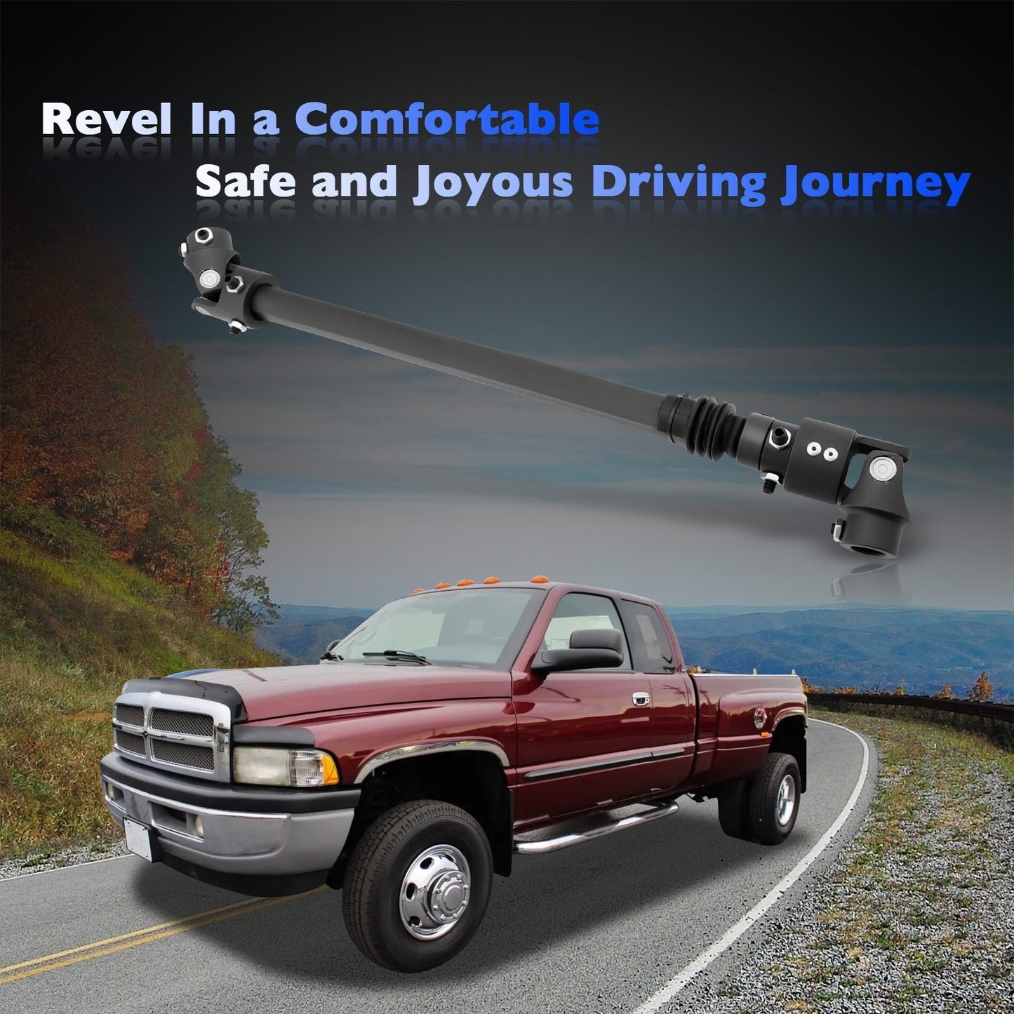 Telescopic Steering Shaft 000950 For 1995-2002 Dodge Truck Ram 1500 2500 3500