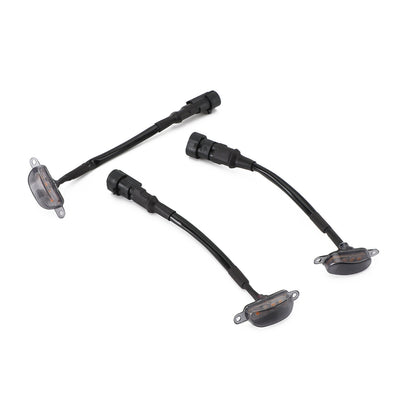 3pcs Smoked Lens Amber LED Lamp Raptor Front Grille Running Light fit Ford F-150