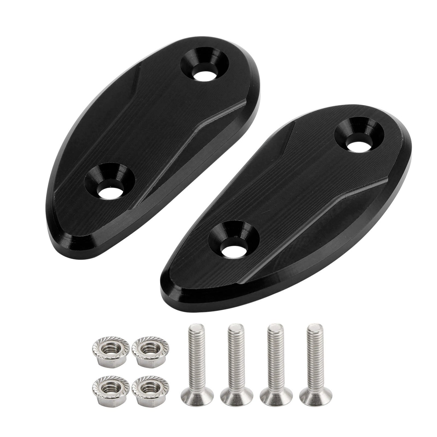 CNC Black Mirror Block Off Plates For Honda CBR 1000 RR CBR1000RR 2008-2023 2009