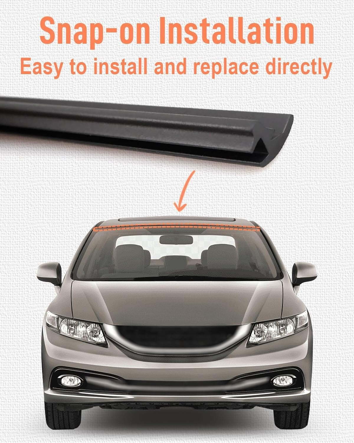 Windshield Reveal Surround Molding Trim 73150SNA003 For Honda Civic 2006-2011 US