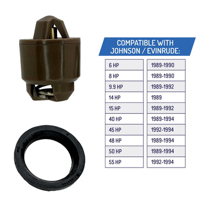 Thermostat & Seat Assembly for Johnson Evinrude Outboard 395919, 432759, 433379