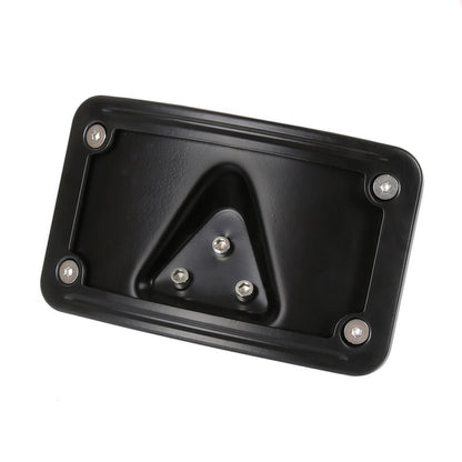 Solid Spare Curved Laydown License Plate Mount Bracket Frame For Harley Softail Dyna, Steel
