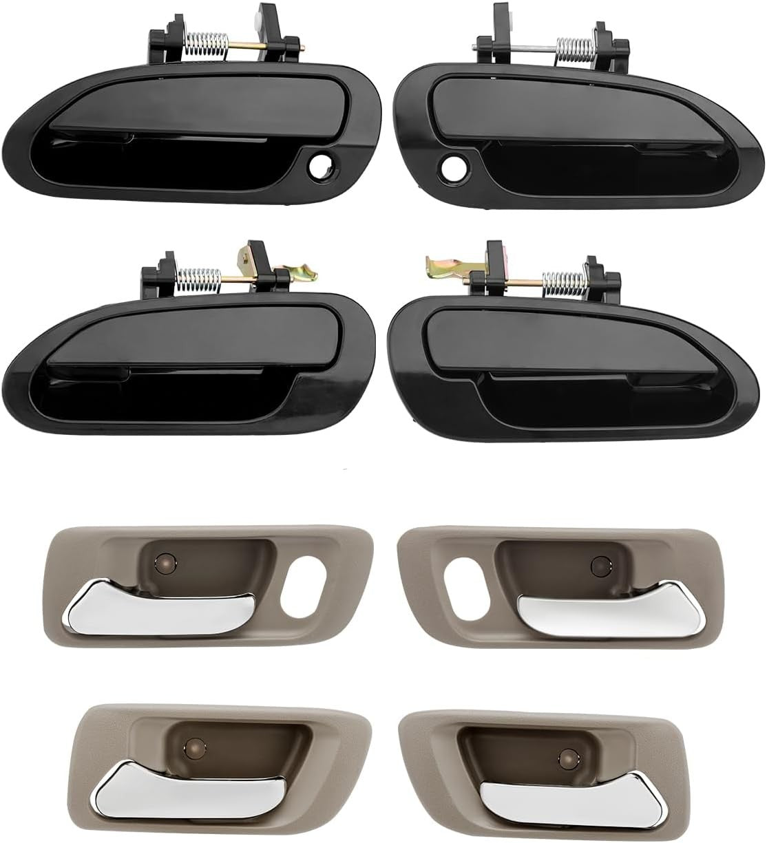 Outside Exterior Interior Door Handle Set Fit 1998-02 Honda Accord 72165S84A01ZC