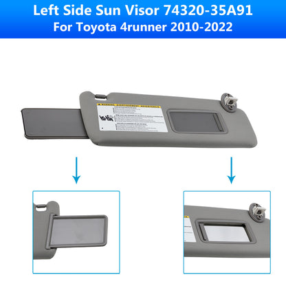Right Sun Visor Passenger 74310-35B01 Gray For Toyota 4runner 2010-2021 2022