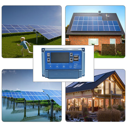 40A MPPT APP Solar Charge Controller Charger Fits 12V-60V LiFePO4 Battery Blue