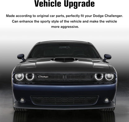 LH & Headlight Front RH Bezel Lamp Trim Cover Set For 2015-2021 Dodge Challenger