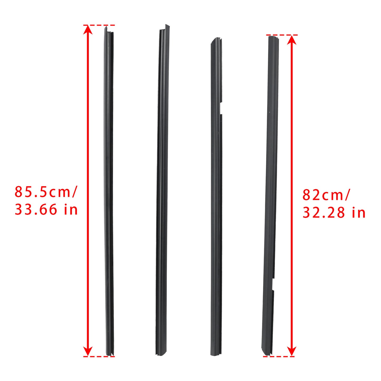 4PCS Outside Window Moulding Weatherstrip For Honda Insight 2010-2014