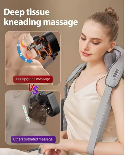 Cordless Neck Massager w/Heat 6D Shiatsu Neck Shoulder Massager Deep Tissue Back