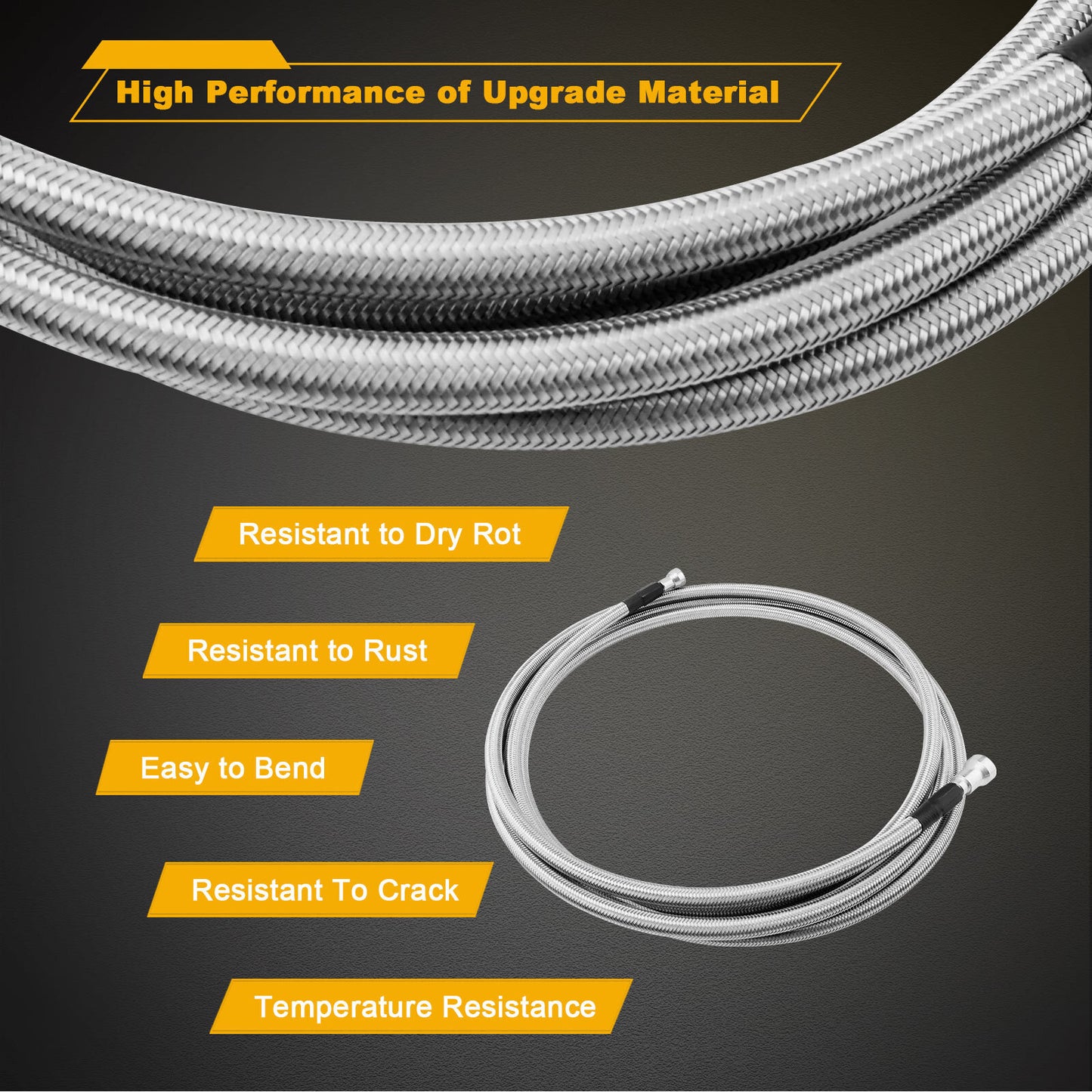 QFF0015SS Fuel Gas Line Kit Complete Repair Lines For 05-10 Chevy Cobalt Hhr G5