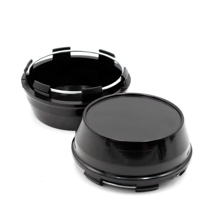 Universal 66mm OD. 6 Clips Car Wheel Rim Hub Center Caps Cover Black Pack of 4