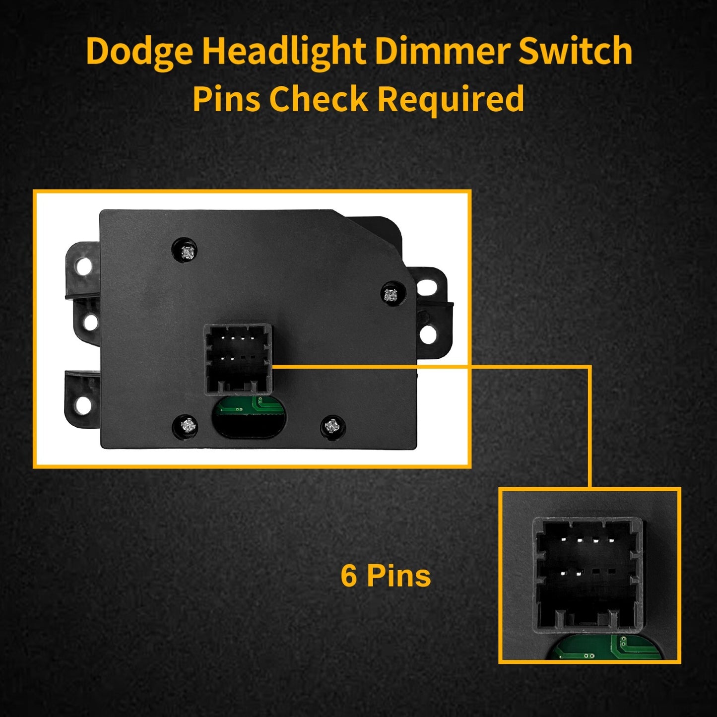 Headlight Headlamp Cargo Lamp Dimmer Switch w/o Foglamp For Ram 1500 2500 3500