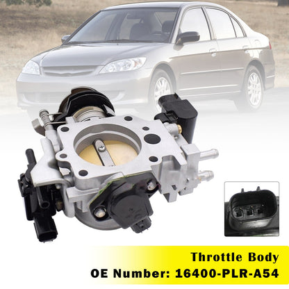 16400-PLR-A54 Throttle Body For 2001-2005 Honda Civic 4AT CVT 1.7L