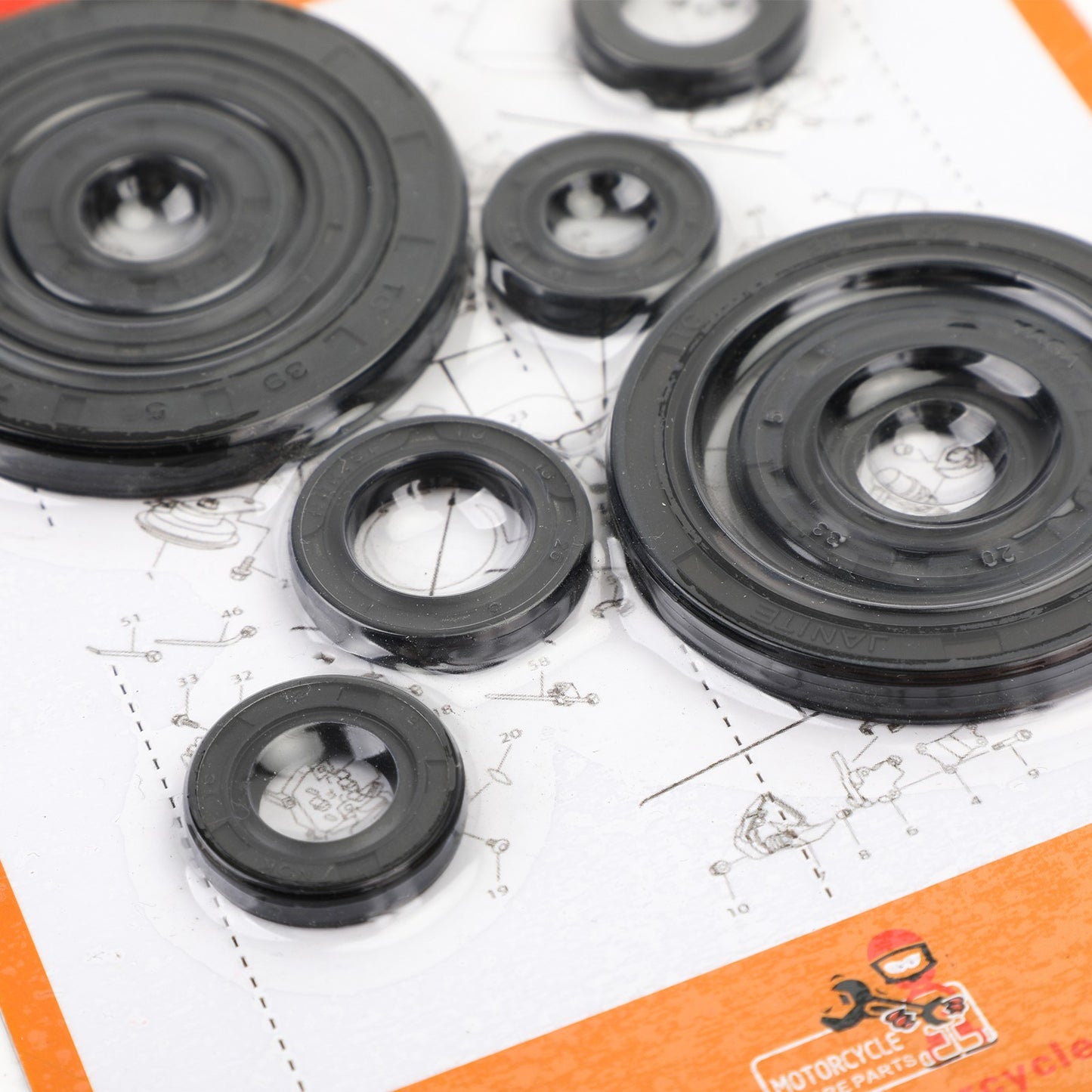 Complete Engine Oil Seal Crankcase Kit 10pcs for Honda CRF250R CRF250X 2004-2017