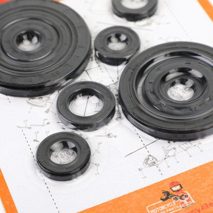 Complete Engine Oil Seal Crankcase Kit 10pcs for Honda CRF250R CRF250X 2004-2017