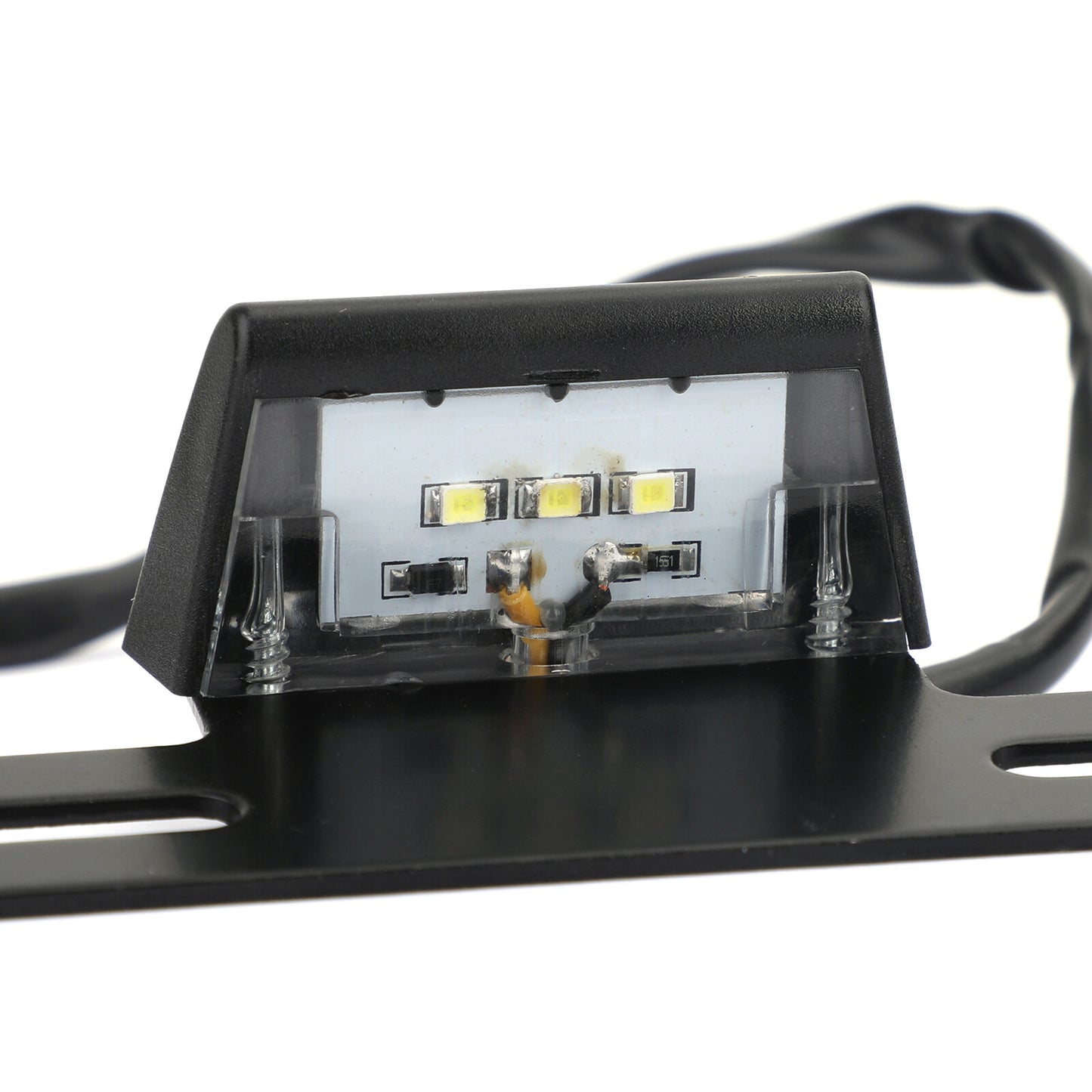Universal Motorcycle License Plate Bracket w Light fit for Honda Kawasaki Suzuki