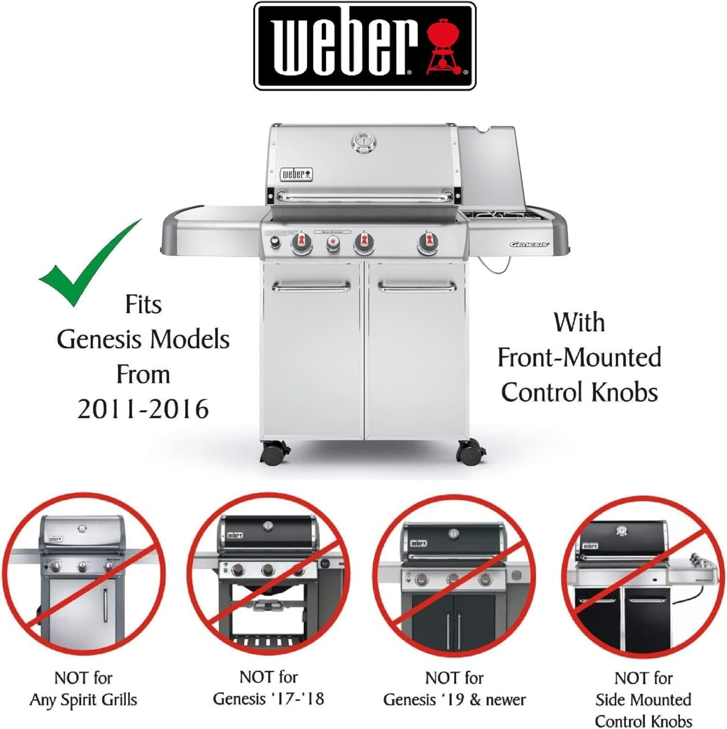 Solid Spare (3) Weber Genesis Knob Kit 88848