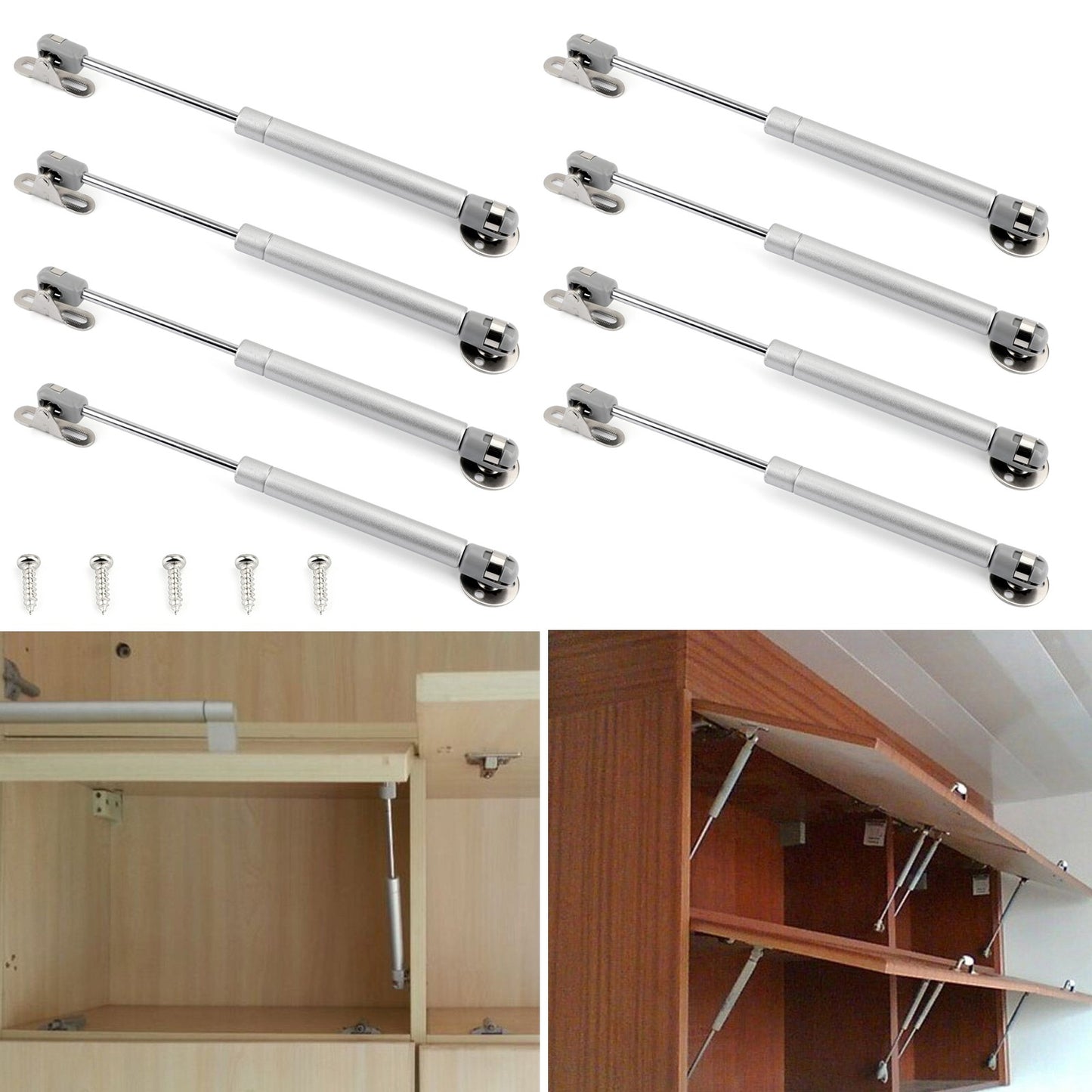 8 PACK Door Hinge Gas Spring Strut Prop Shock Lift Kitchen Cabinet Hydraulic