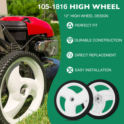 105-1816 12" Rear Lawn Mower Wheels For Toro Recycler 20012 20016 20019 205-268